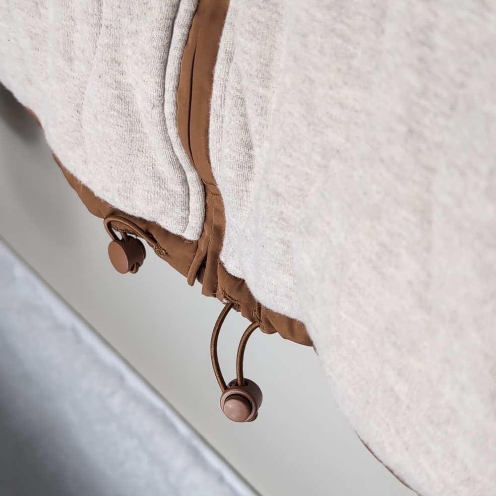 Spiritual Gangster Hooded Jacket Women's XS Cream Brown Sweatshirt TOWER SHELF 2 - Picture 7 of 16